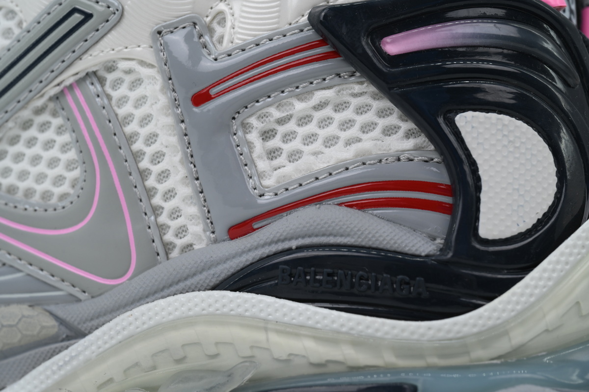 Balenciaga Runner Sneakers Light Gray Silver Pink Blue Mesh 772574 W3RB1 1213