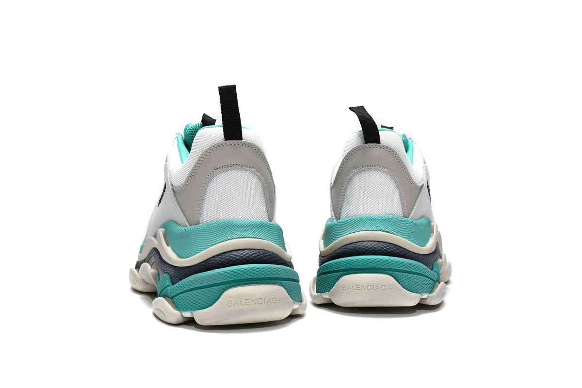 Balenciaga Triple S White Grey Turquoise 524039 W09E1 9878