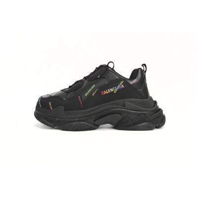 Balenciaga Triple S Allover Logo Multicolor Black 524039 W2FA1 1210 01