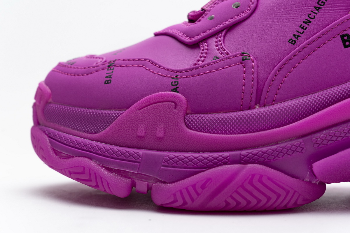 Balenciaga Triple S Allover Logo Plum Powder 524039 W2FA1 7634
