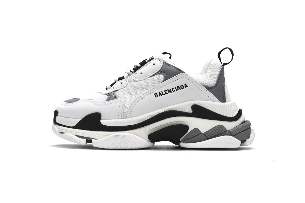 Balenciaga Triple S White Black Grey 536737 W09O1 9089