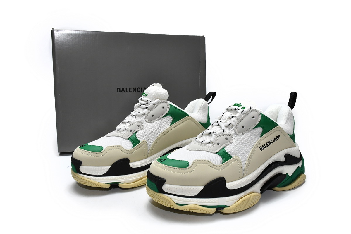 Balenciaga Triple S White Green Vanilla 536737 W09O1 9090