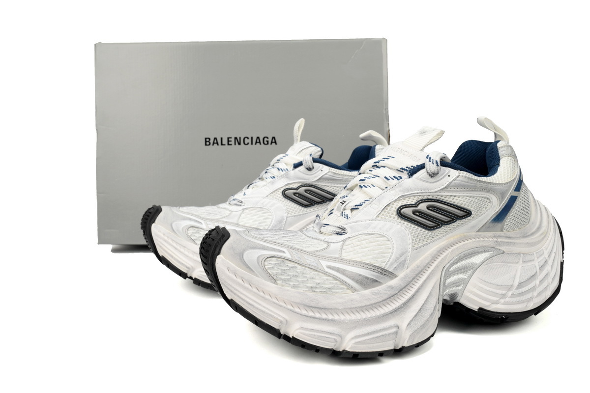 Balenciaga 10XL White Silver Navy 784342 W2MV2 1219