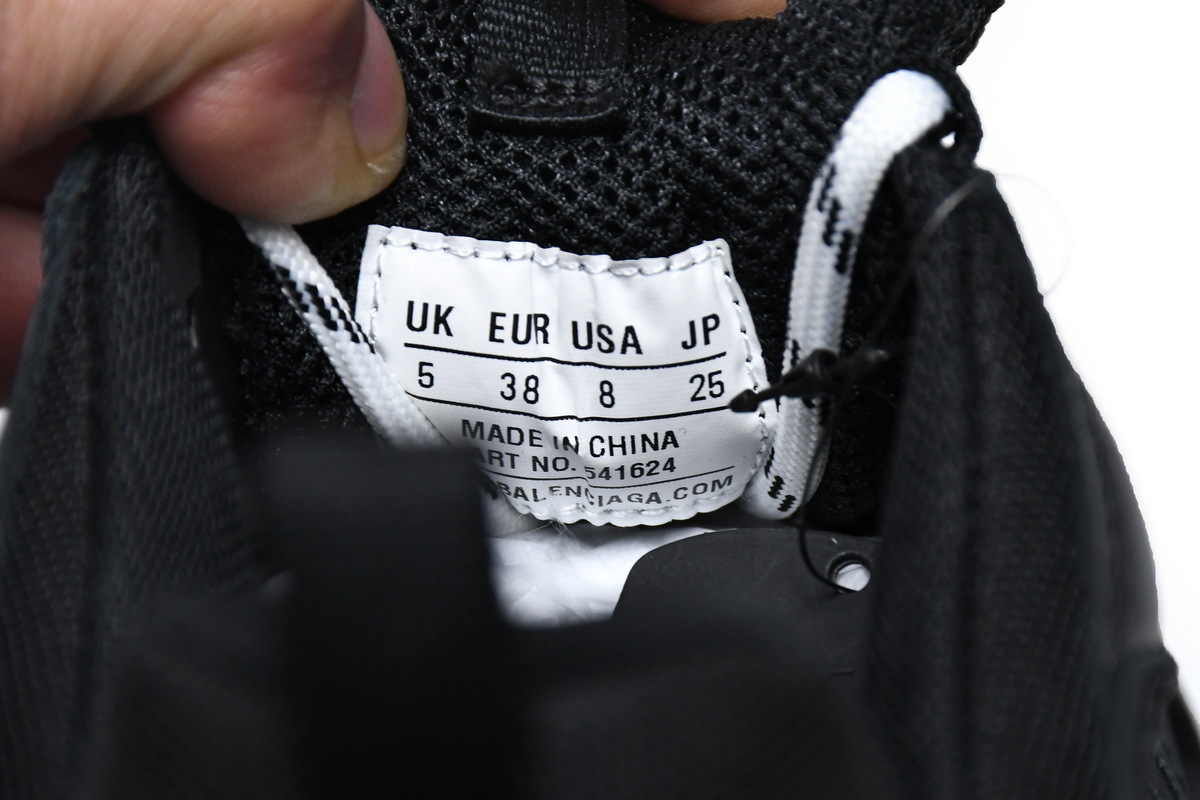 Balenciaga Triple S Black Clear Sole 541624 W09O1 1000