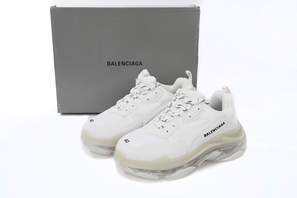 Balenciaga Triple S White Clear Sole 541624 W1GN5 6312