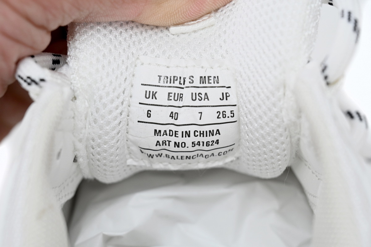 Balenciaga Triple S White Clear Sole 541624 W1GN5 6312