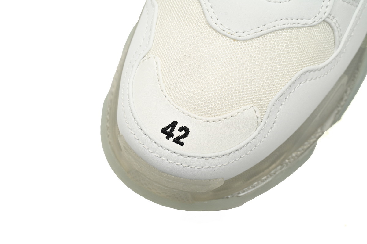 Balenciaga Triple S White Clear Sole 541624 W2FB2 9001