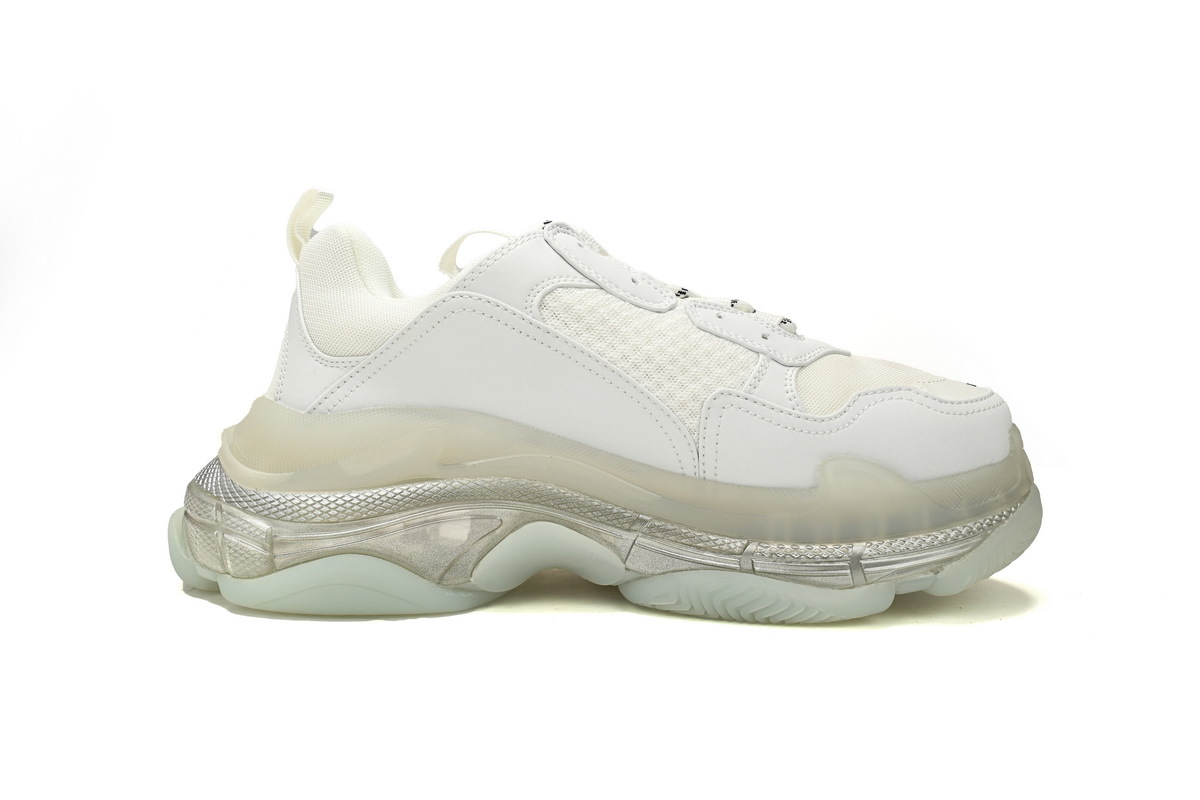 Balenciaga Triple S White Clear Sole 541624 W2FB2 9001