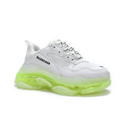 Balenciaga Triple S White Fluo Green Clear Sole 544351 W0901 9010 02