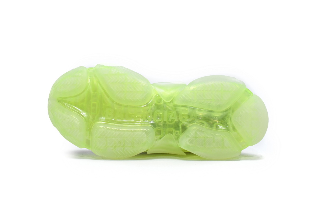 Balenciaga Triple S White Fluo Green Clear Sole 544351 W0901 9010