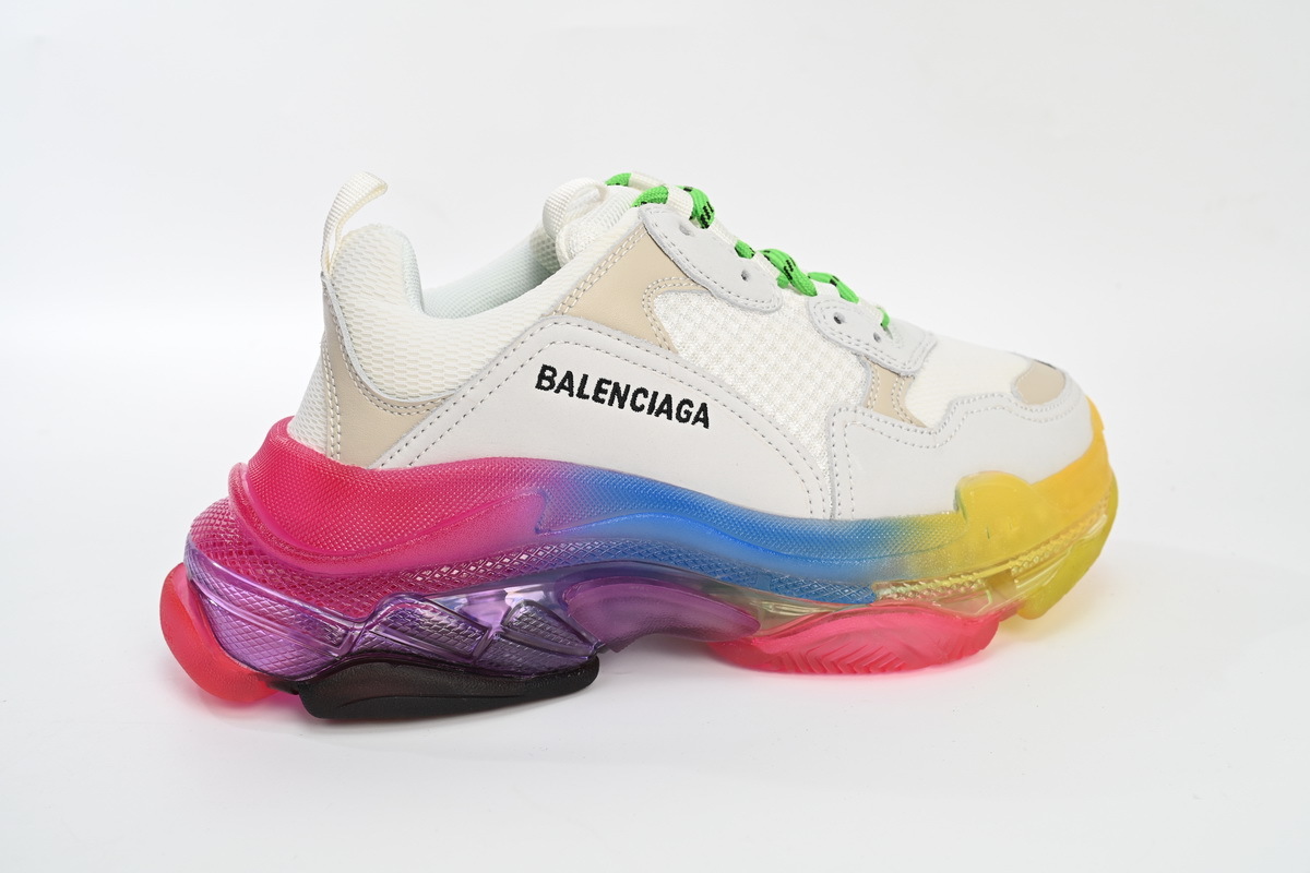 Balenciaga Triple S White Multicolor Clear Sole 544351 W09E1 1895