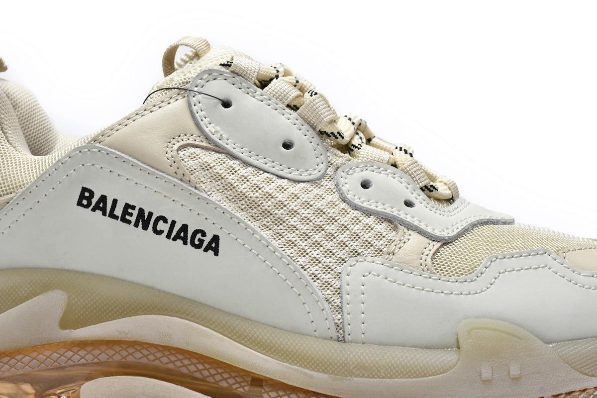 Balenciaga Triple S Beige Clear Sole 544351 W09OH 7083