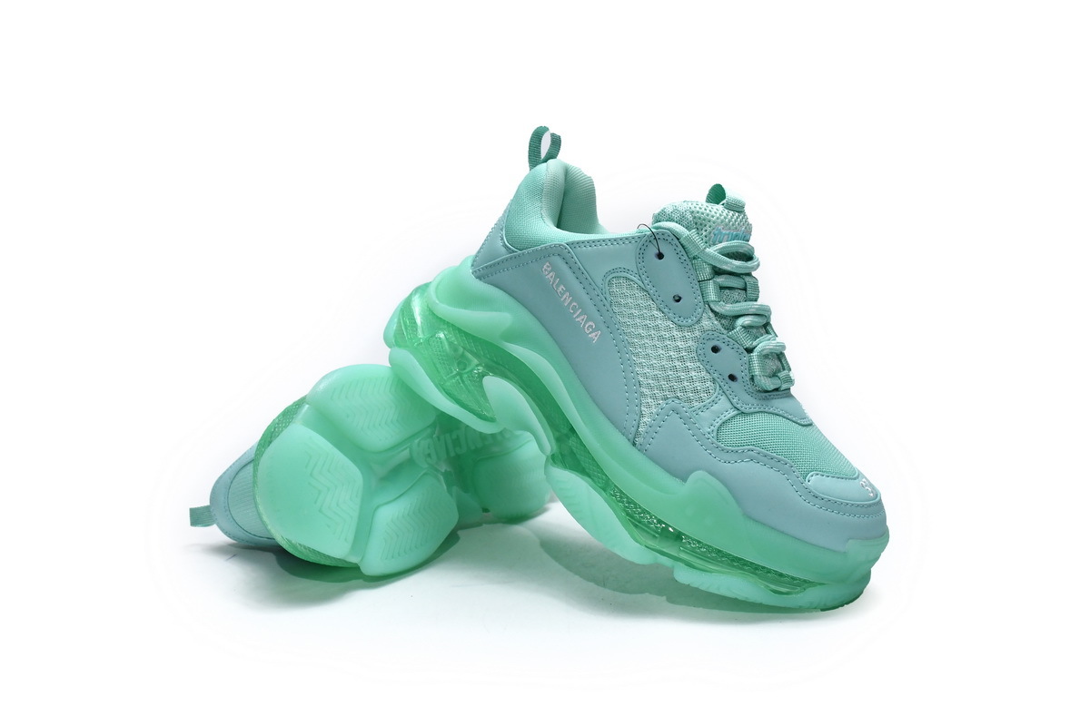Balenciaga Triple S Mint Green Clear Sole 544351 W2GA1 4500