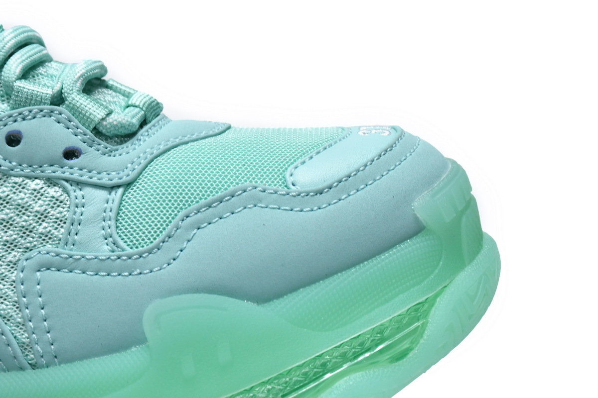 Balenciaga Triple S Mint Green Clear Sole 544351 W2GA1 4500