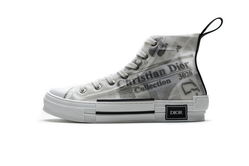 Dior B23 High Dior Newspaper White Black