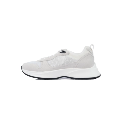 Dior B25 Runner Sneaker White Grey Oblique 01