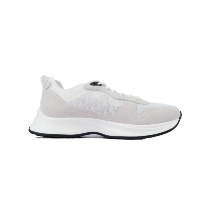 Dior B25 Runner Sneaker White Grey Oblique 02