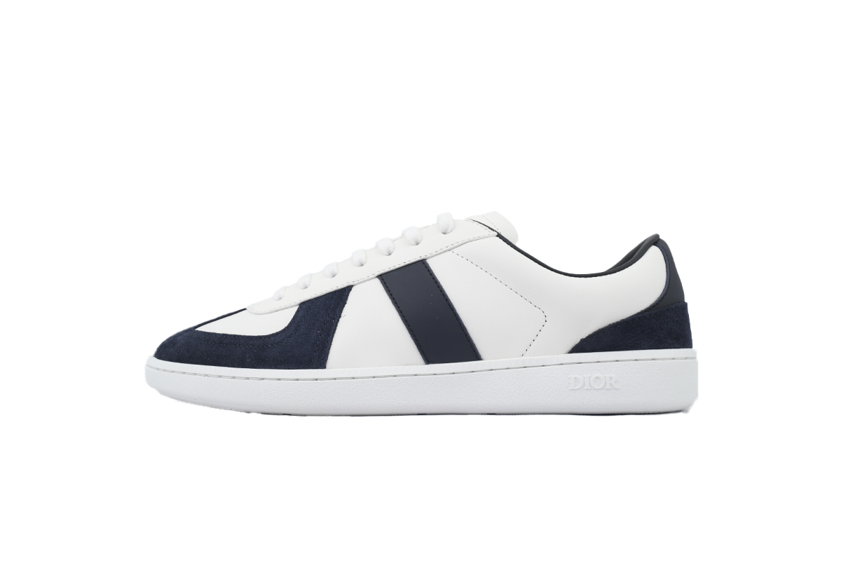 Dior B01 Matchpoint Sneaker Blue and White Smooth Calfskin with Gray Suede