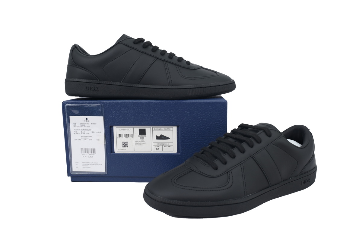 Dior B01 Matchpoint Sneaker Black Smooth Calfskin