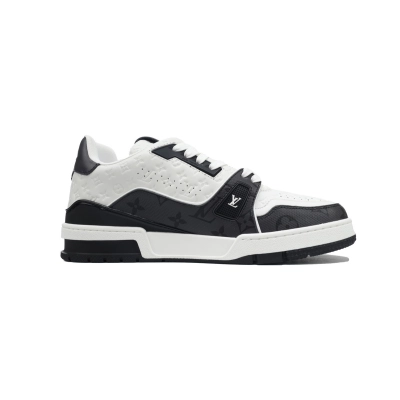 Louis Vuitton Trainer Embossed Black White 02