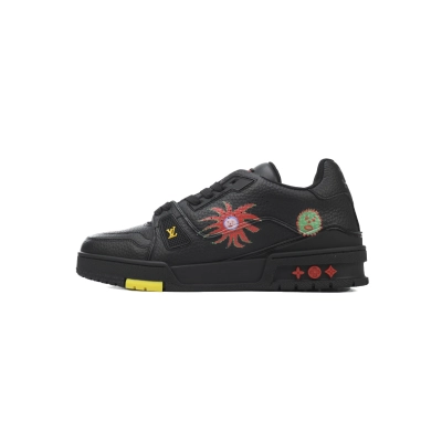 Yayoi Kusama x Louis Vuitton Trainer Black 01