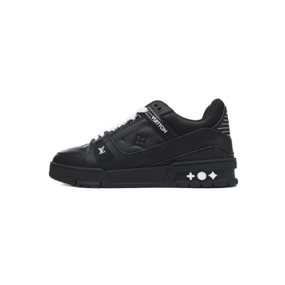 Louis Vuitton Trainer Black Leather 01