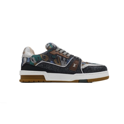 Louis Vuitton Trainer Monogram Crystal Sneakers 02