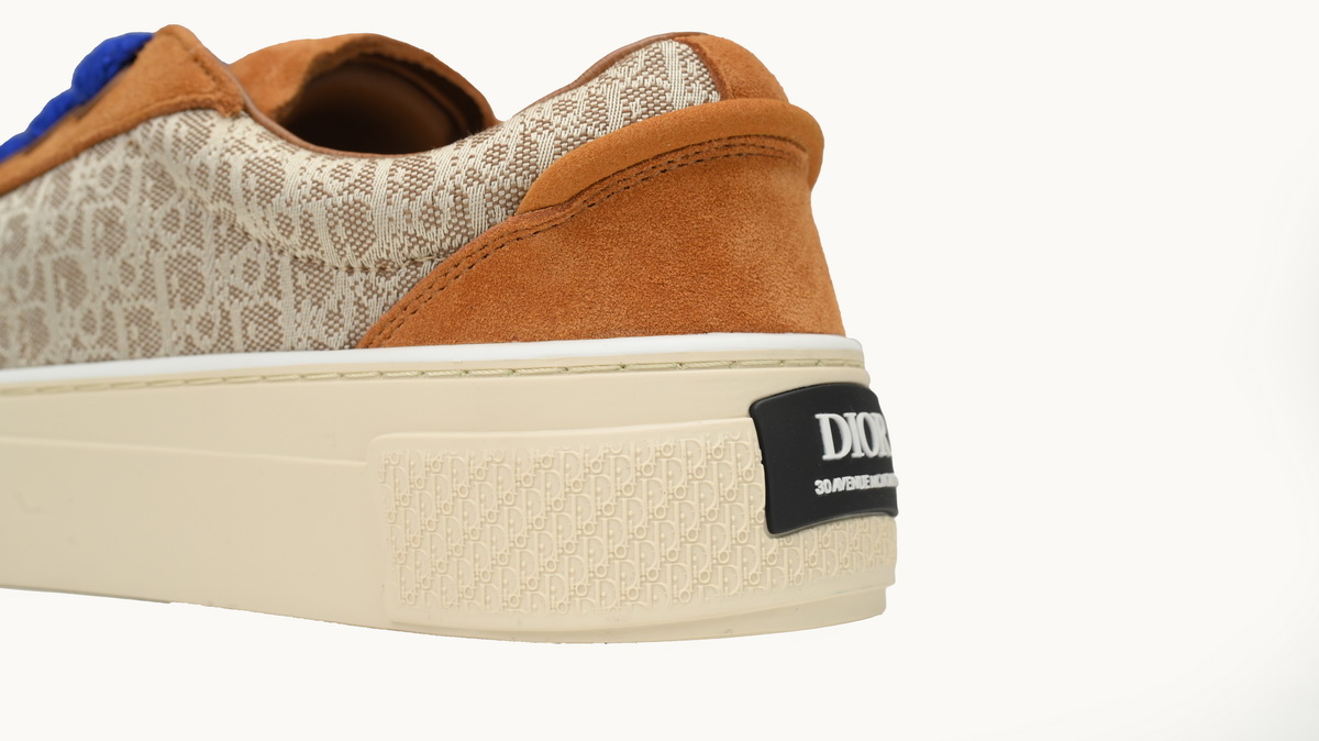 Dior B33 Beige Oblique &amp; Burgundy Suede