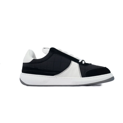 Chanel Men's CC Logo Sneaker Black White Grey 02