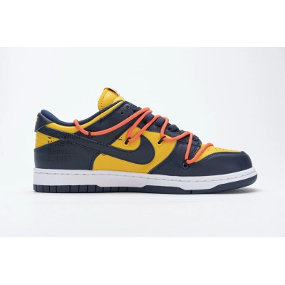 OFF WHITE X Nike Dunk SB Low White Michigan CT0856-700 02