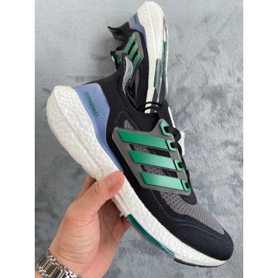 adidas Ultraboost 21 Core Black/Sub Green/Sonic Ink FZ1923 02