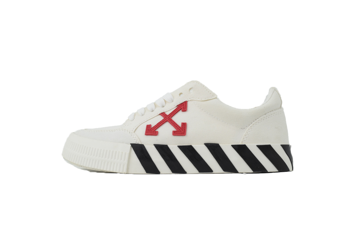 Off-White Vulc Low “White Red”  OMIA085C99FAB001 0125