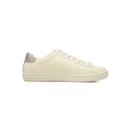 Gucci Ace Gucci Ace Perforated Interlocking G Silver Heel Edition  602129 02