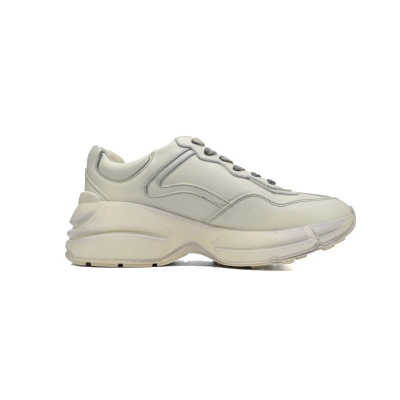 Gucci Rhyton Leather Sneaker Ivory Distressed 498916 / 522226 02