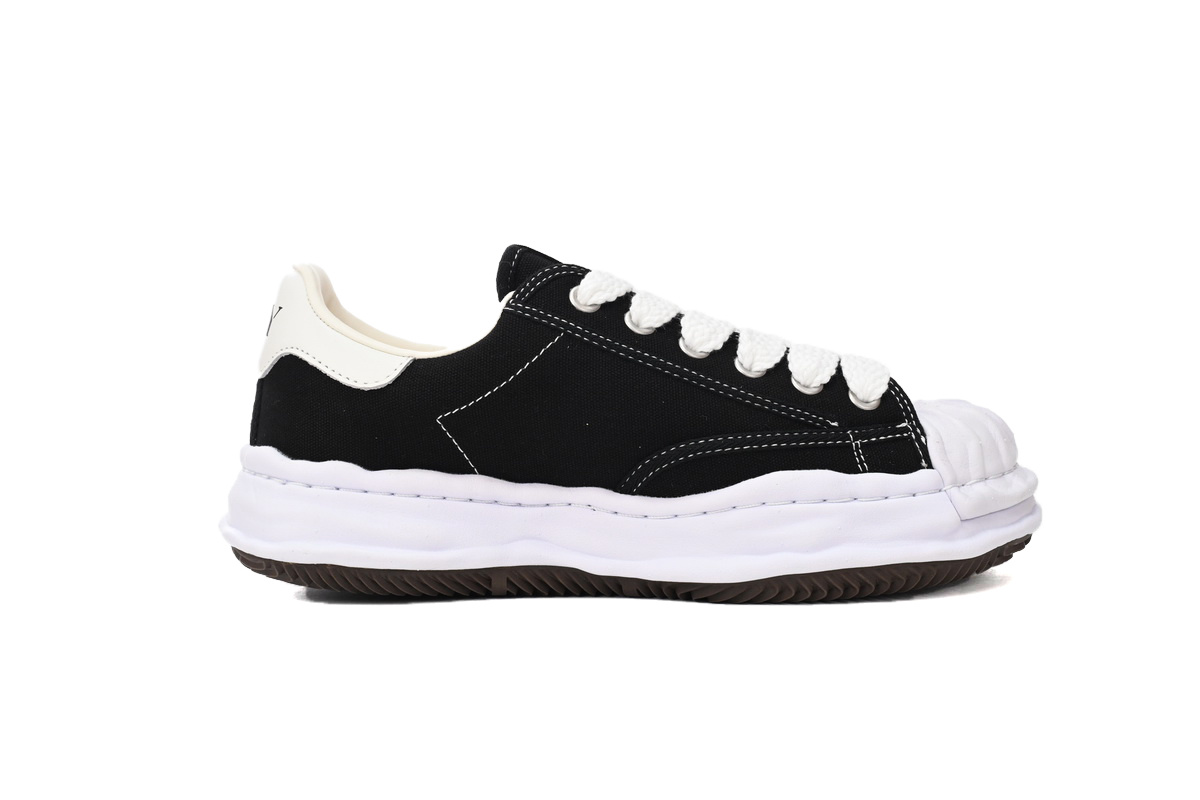 Maison Mihara Yasuhiro Blakey OG Sole Canvas Low Black White   A06FW702-BLK