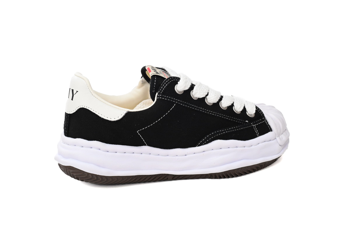 Maison Mihara Yasuhiro Blakey OG Sole Canvas Low Black White   A06FW702-BLK