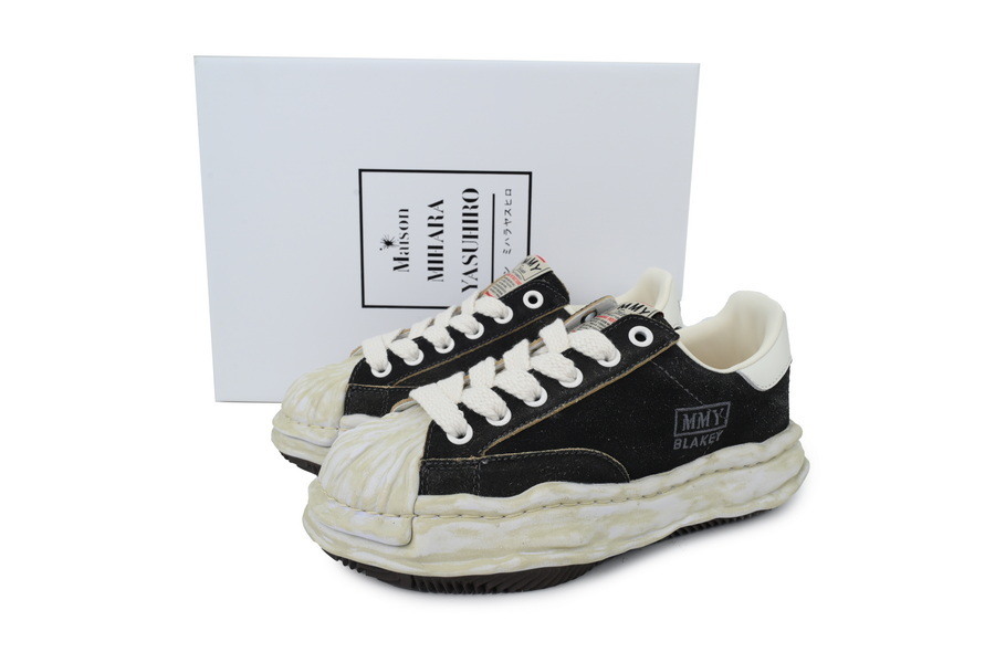 Maison Mihara Yasuhiro Blakey OG Sole Canvas Low Black Vintage Yellow Sole