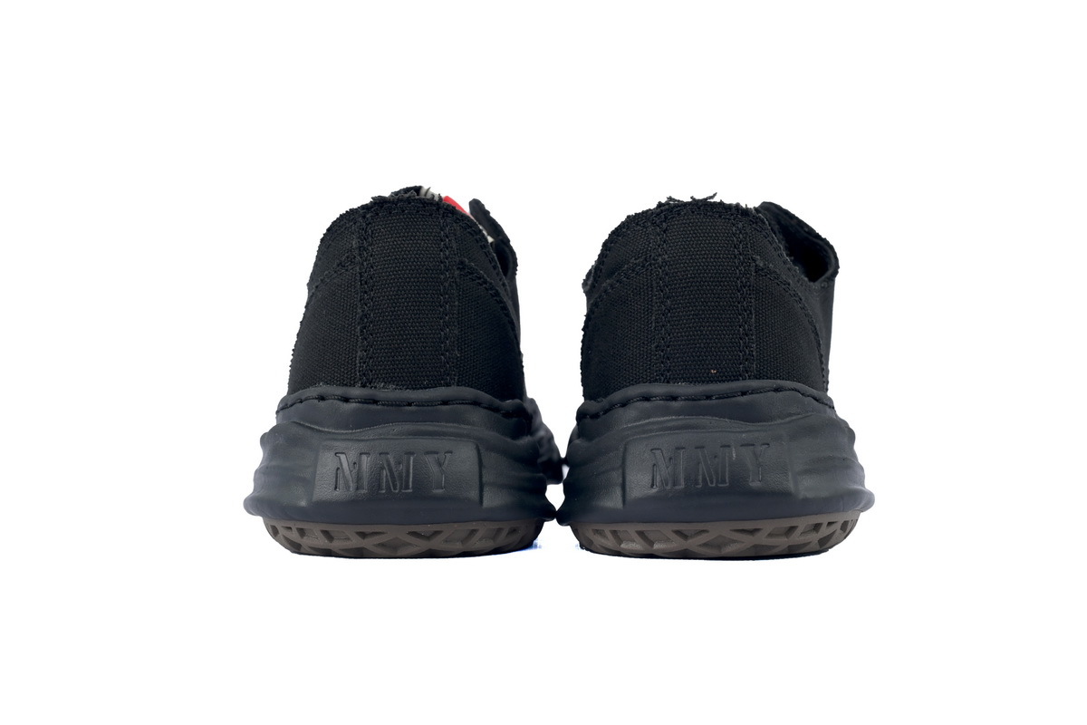 Maison Mihara Yasuhiro Peterson OG Sole Canvas Low Top Sneakers Black Black A01FW702