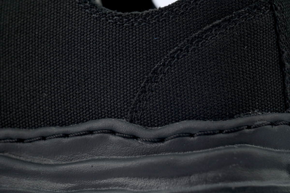 Maison Mihara Yasuhiro Peterson OG Sole Canvas Low Top Sneakers Black Black A01FW702