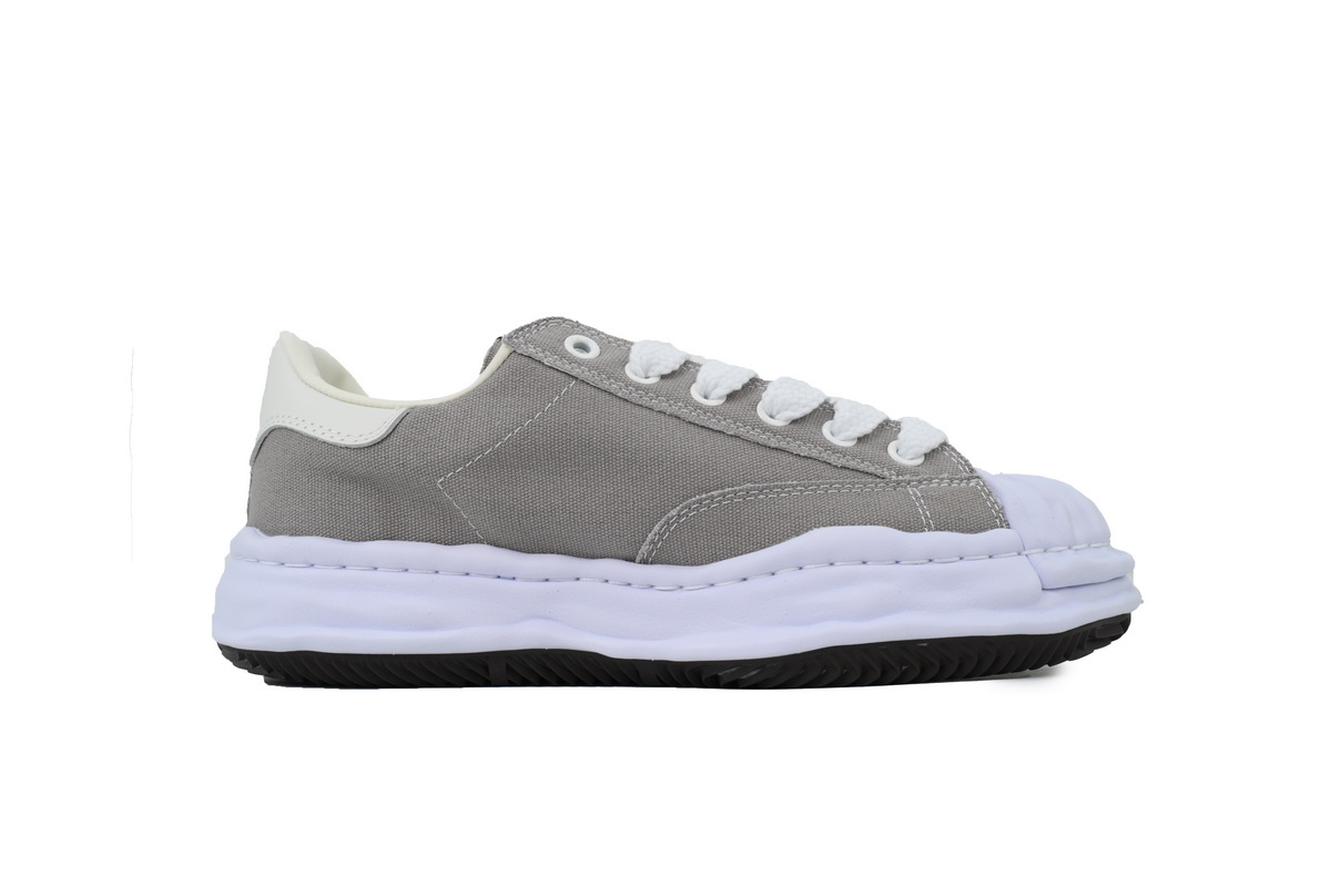 Maison Mihara Yasuhiro Blakey OG Sole Canvas Low Grey White   A06FW702-GRY