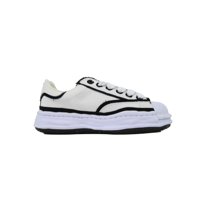 Maison Mihara Yasuhiro Blakey OG Sole Canvas Low Distressed White Black   A06FW731-WHT 02