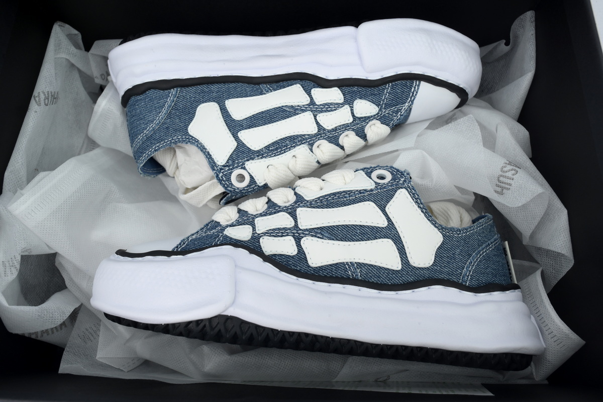 Maison Mihara Yasuhiro x Amiri Peterson OG Sole Denim Low Blue Indigo White Impact Bone