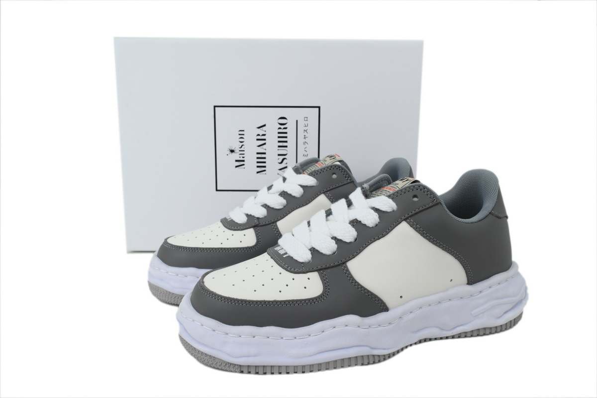 Maison Mihara Yasuhiro Wayne OG Sole Leather Low Grey White  A07FW702-GRY