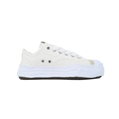Maison Mihara Yasuhiro Blakey OG Sole Canvas Low Top Sneakers White A09FW702-WHT 02
