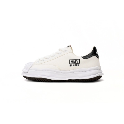 Maison Mihara Yasuhiro Blakey OG Sole Canvas Low White White Sole Black Heel 01