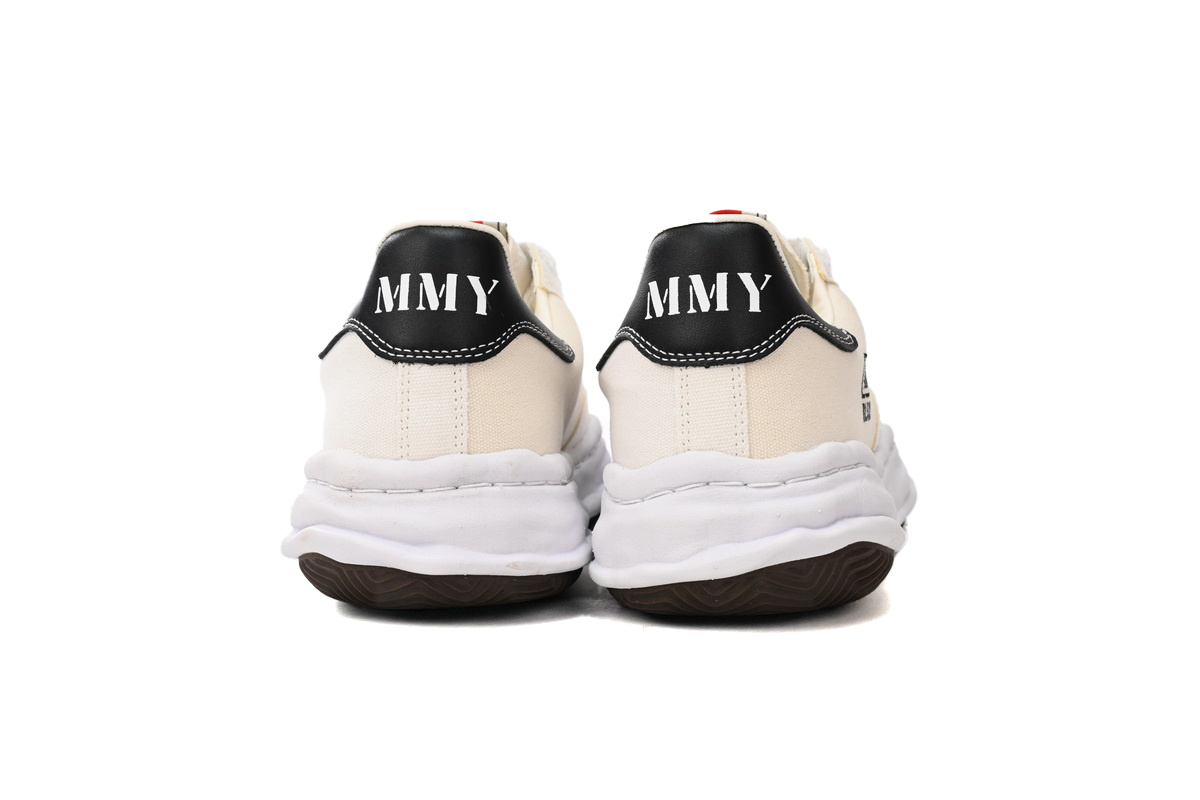 Maison Mihara Yasuhiro Blakey OG Sole Canvas Low White White Sole Black Heel