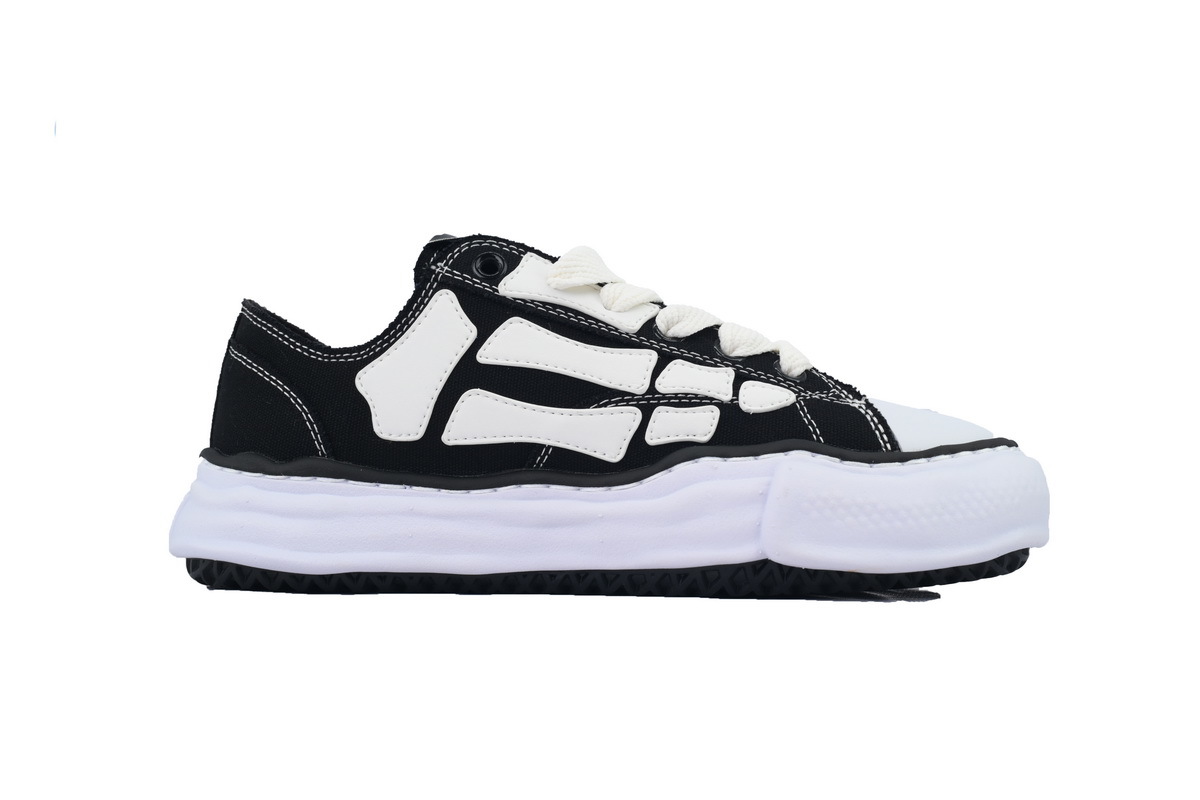 Maison Mihara Yasuhiro x Amiri Peterson OG Sole Canvas Low Black White Impact Bone