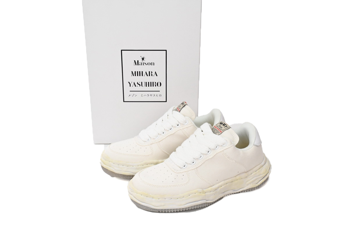 Maison Mihara Yasuhiro Wayne OG Sole Canvas Low White Vintage Sole  A08FW706-WHT