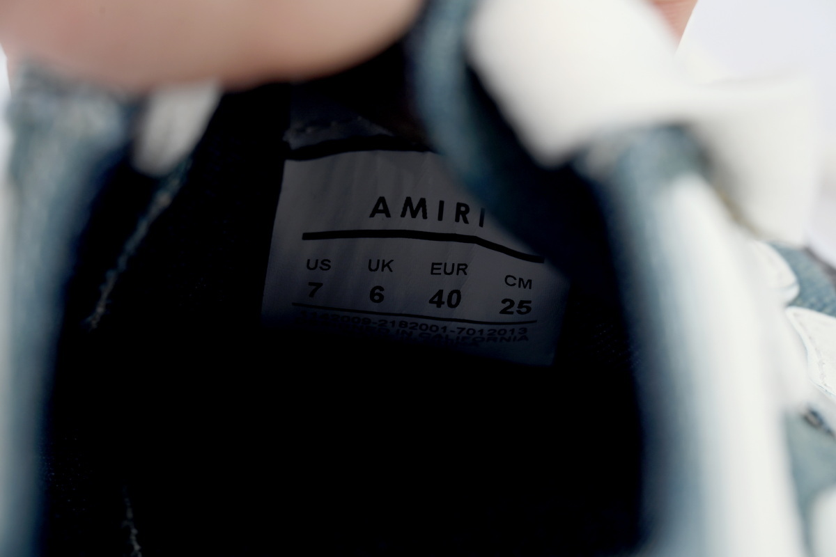 Maison Mihara Yasuhiro x Amiri Peterson OG Sole Canvas Low Overdyed Wash Blue White Impact Bone
