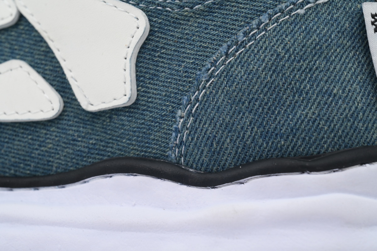 Maison Mihara Yasuhiro x Amiri Peterson OG Sole Canvas Low Overdyed Wash Blue White Impact Bone